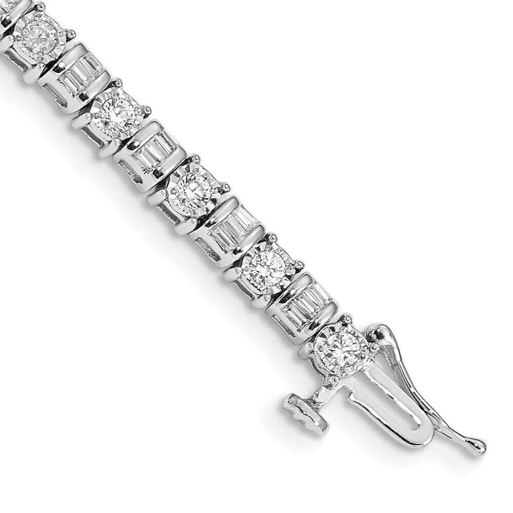 Kazi Luxury 14k White Gold Diamond Bracelet